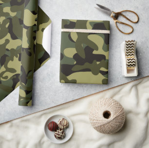 Papier Cadeau Motif camouflage Euro Spring