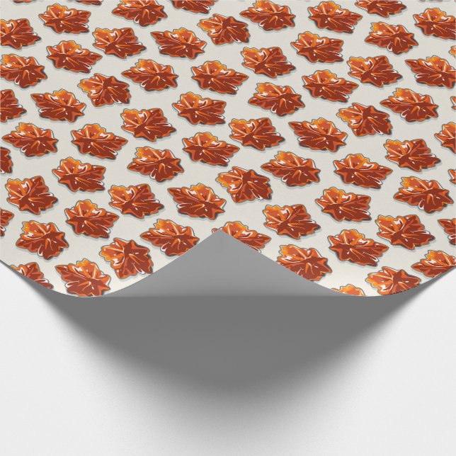 Papier Cadeau Motif canadien de sirop d'érable (Coin)