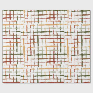 Papier Cadeau motif carreau à l'aquarelle avec des lignes chaoti