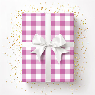 Papier Cadeau Motif carreaux rose mignon