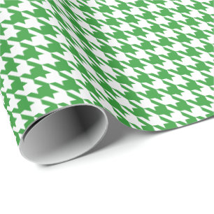 Papier Cadeau Motif carreaux vert et blanc classique