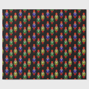 Papier Cadeau Motif carrelé rouge vert jaune