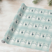 Motif cerfs et arbres