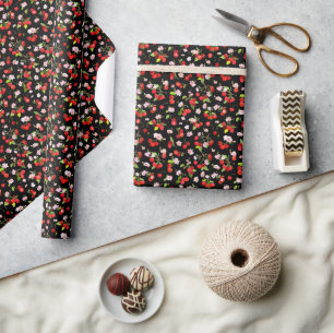 Papier Cadeau Motif cerise 1