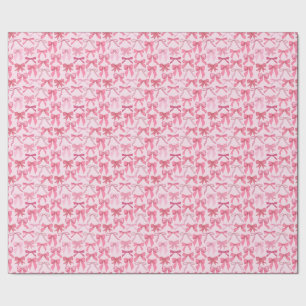 Papier Cadeau motif charmant de nœud rose