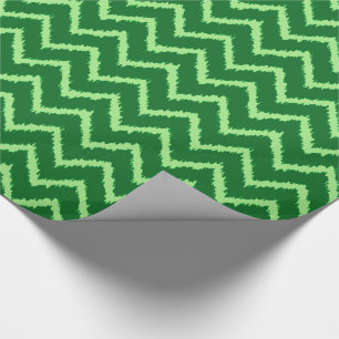 Papier Cadeau Motif chevron Ikat - pin et vert clair