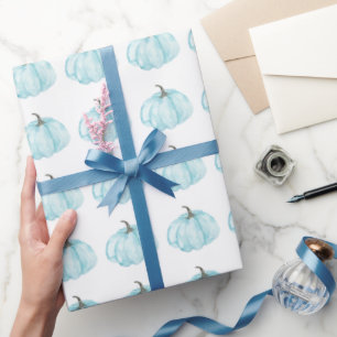 Papier Cadeau Motif Citrouille aquarelle