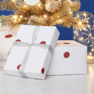 Papier Cadeau Motif classique à pois rouges et blancs