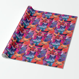 Papier Cadeau Motif coloré Animaux à basse densité
