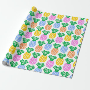 Papier Cadeau Motif coloré branché à ananas