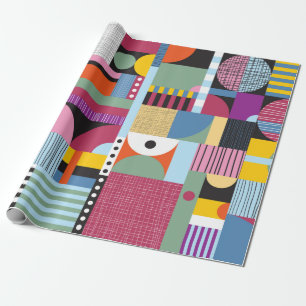 Papier Cadeau Motif coloré scandinave
