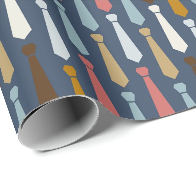 Papier Cadeau motif cool en cravate carrelé (Coin rond)