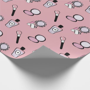 Papier Cadeau Motif cosmétique rose moderne