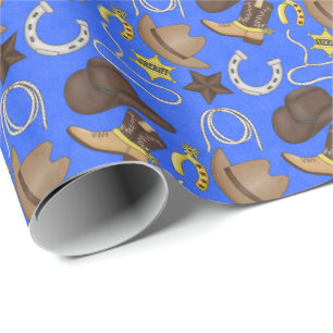 Papier Cadeau Motif Country Western