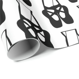 Papier Cadeau Motif Cute Ballet Dancer Jambes & Chaussons