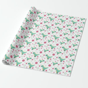 Papier Cadeau Motif Cute Dinosaur