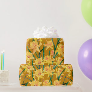 Papier Cadeau Motif Daffodique d'été