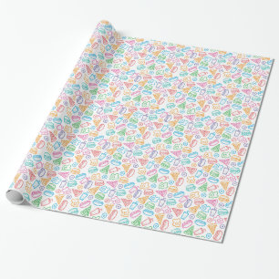 Papier Cadeau Motif d'aliments de préparation rapide