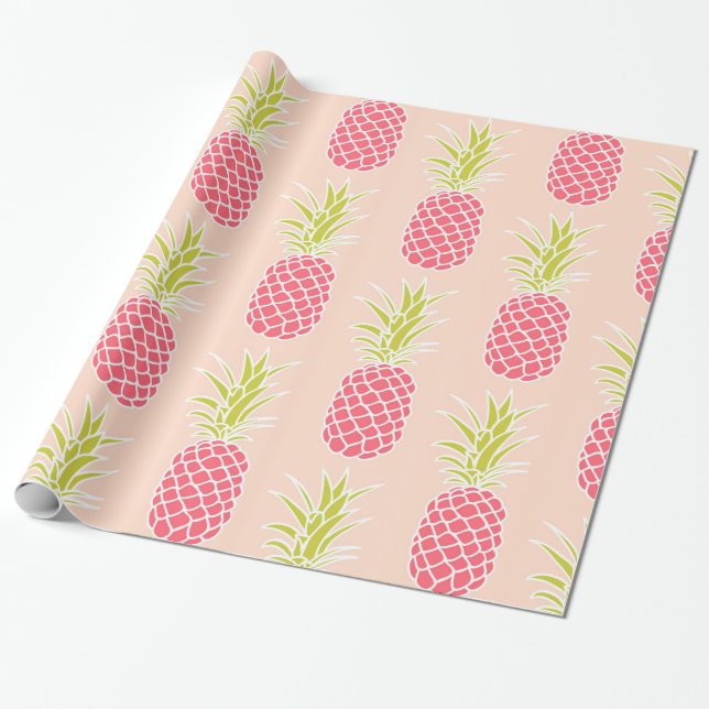 Papier Cadeau Motif d'ananas (Déroulé)