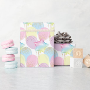 Papier Cadeau Motif d'anniversaire de la licorne