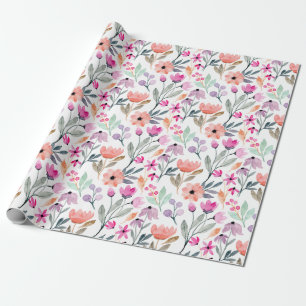 Papier Cadeau Motif d'aquarelle colorée Pastel