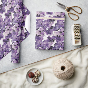 Papier Cadeau Motif d'aquarelle et d'encre Abstrait