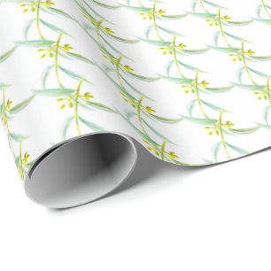 Papier Cadeau Motif d'aquarelle feuille de l'eucalyptus
