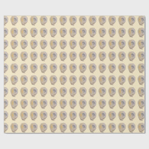 Papier Cadeau Motif d'aquarelle Golden Oyster