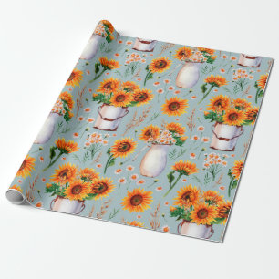 Papier Cadeau Motif d'aquarelle transparente avec colo brillant