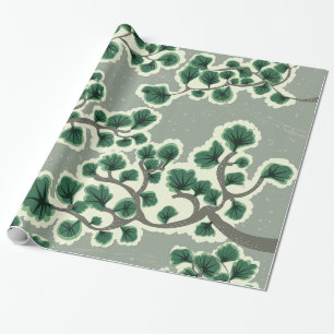 Papier Cadeau Motif d'arbre en bonsaï