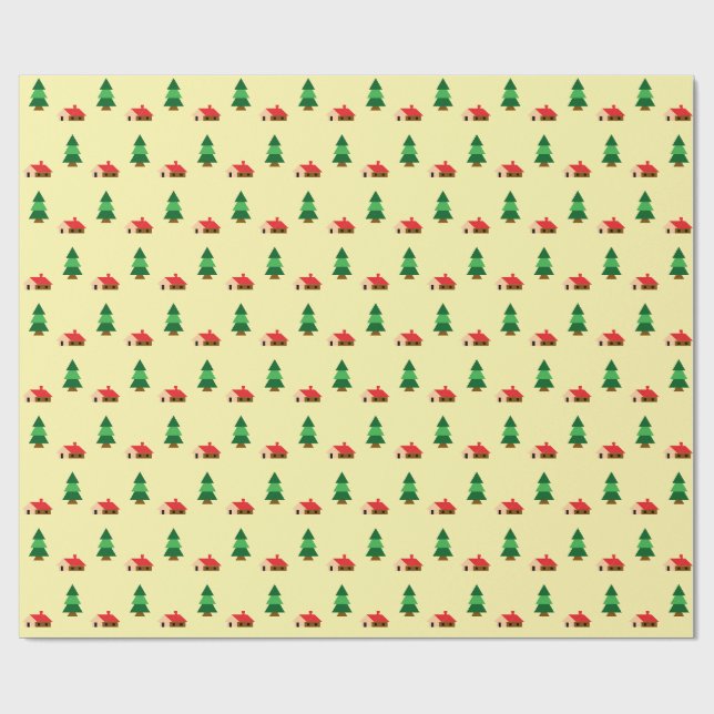Papier Cadeau Motif d'arbre forestier - Confortable conception n (Plat)