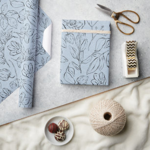 Papier Cadeau Motif d'art botanique élégant en ligne