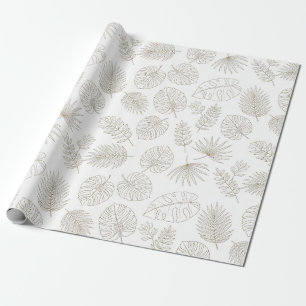 Papier Cadeau Motif d'art botanique minimal en ligne (5)
