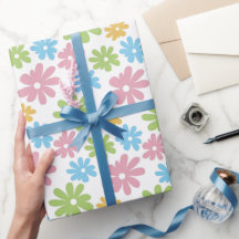 Motif d'art coloré Cute Retro Summer Flower