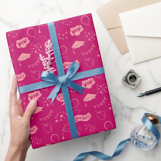 Papier Cadeau Motif de  à griffes à main rose (Cadeaux)