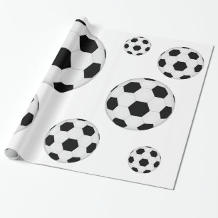 Papier Cadeau Motif de ballon de football