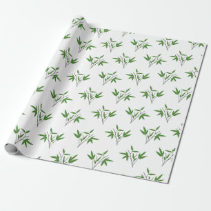 Papier Cadeau Motif de bambou twig