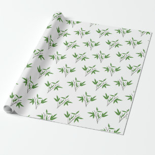 Papier Cadeau Motif de bambou twig