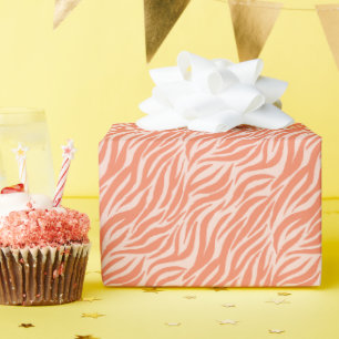 Papier Cadeau Motif de bande de tigre orange amusant