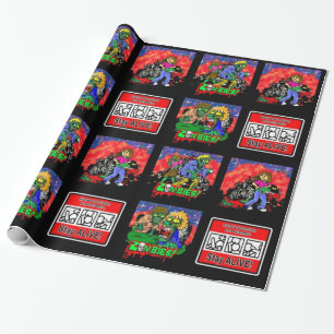 Papier Cadeau Motif de bande dessinée de zombi
