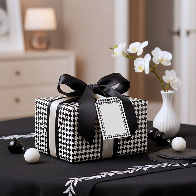 Papier Cadeau Motif de base noir classique (Créateur téléchargé)