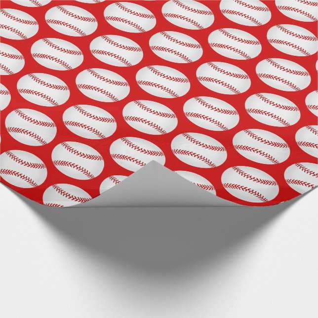 Papier Cadeau Motif de baseball (Coin)