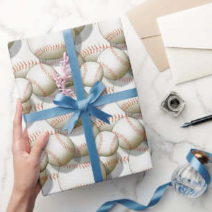 Papier Cadeau Motif de baseball toutes les occasions