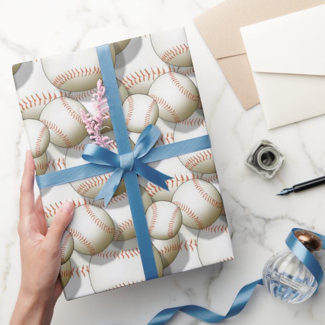 Papier Cadeau Motif de baseball toutes les occasions (Cadeaux)
