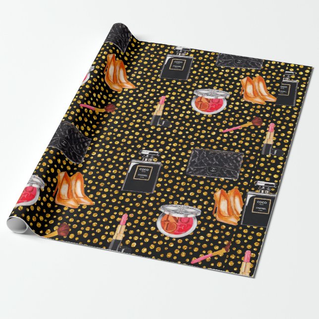 Papier Cadeau Motif de beauté Lux Life (Déroulé)