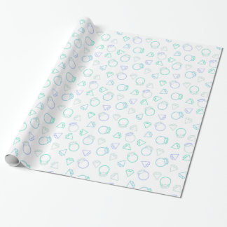 Papier Cadeau motif de bijoux de diamant
