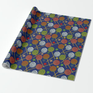 Papier Cadeau Motif de bonbons motif Lollies lollipop 17
