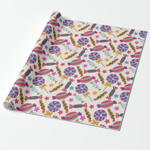 Papier Cadeau Motif de bonbons motif Lollies lollipop 46