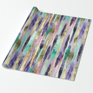 Papier Cadeau Motif de brosse vertical dynamique (1)