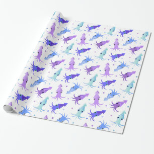 Papier Cadeau Motif de calmar de partie
